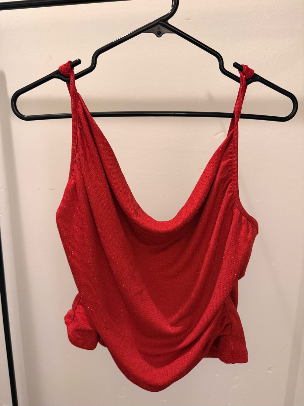 No Boundaries Red Cowl Neck Camisole